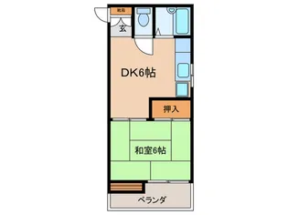 ハイツ村木【4階】の間取り