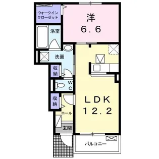 フィールドテラスゆいの杜B【1階】の間取り
