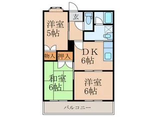 ウエストガーデン【2階】の間取り