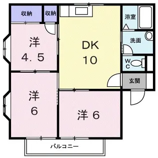 サンクチュアリ中村D【1階】の間取り