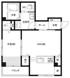 ピース・コウセイ古川【2階】の間取り