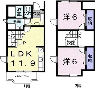 MMハイツIIーB【1階】の間取り