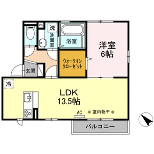 ラ ヴィ クレール【1階】の間取り