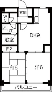 グローバル露橋【4階】の間取り
