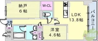 ソフィット岬【8階】の間取り