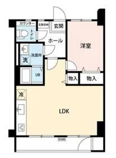 氷川台コート【1階】の間取り