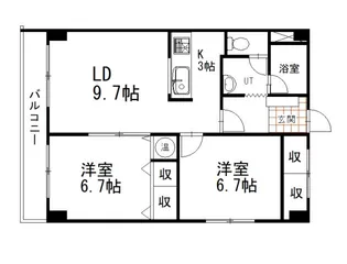 レジデンス黒金【3階】の間取り