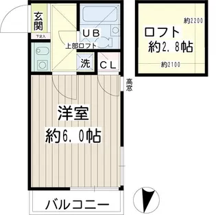 尻手ハイデンス【2階】の間取り