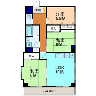 アベニューヒルズK【5階】の間取り