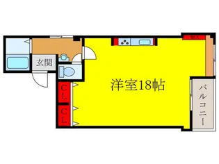 花屋敷第1コーポラス【3階】の間取り