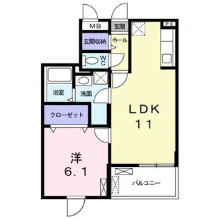 Grandeur Cuore【1階】の間取り