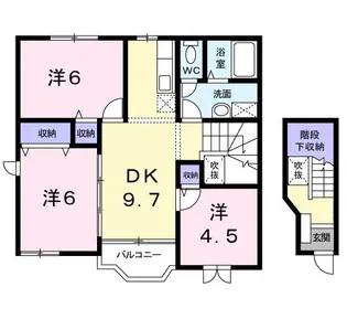 シャン・ド・フルールIII【2階】の間取り