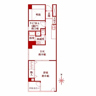 ベルメゾン幸【7階】の間取り