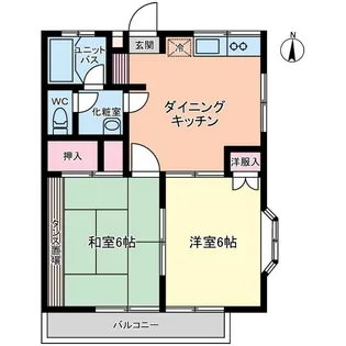 第2ローヤルハイツ【1階】の間取り