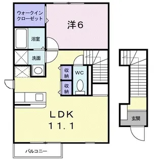 サンフラワーA【2階】の間取り