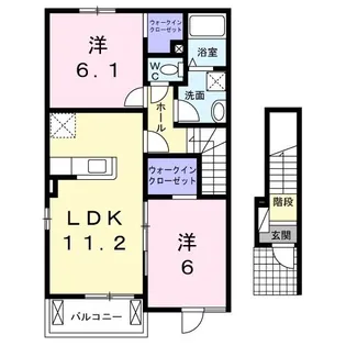 フォーチュネイトハウス A【2階】の間取り