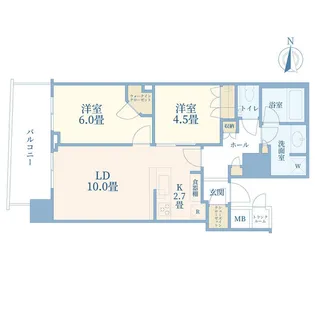 パークタワー晴海【7階】の間取り