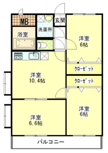 シャトー・パルテノン2【1階】の間取り