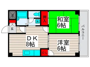 春竹フラッツ【5階】の間取り