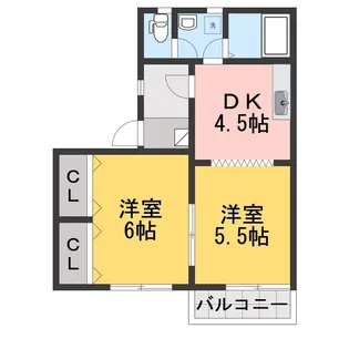 エグゼ東和【2階】の間取り