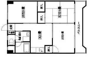 エレガント谷山【4階】の間取り