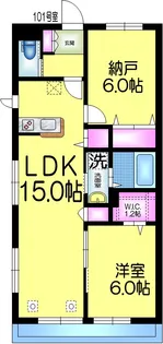 クラインフェルド【1階】の間取り