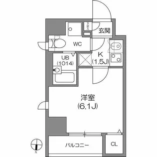 アジールコート中野坂上【10階】の間取り