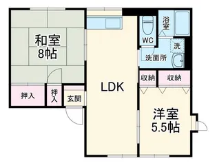 シティハイム鳥谷【1階】の間取り