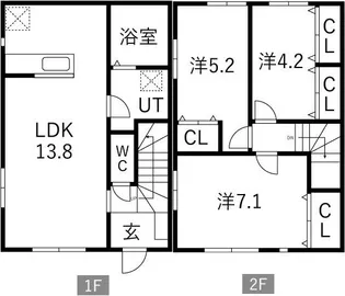 レジデンシア A棟の間取り