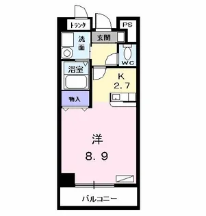 メゾンカルム【4階】の間取り
