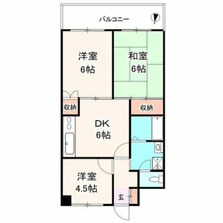 パラマウント野川【1階】の間取り