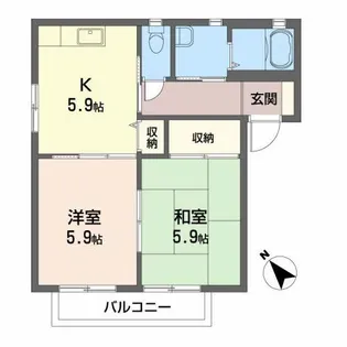 シンフォニー桃【2階】の間取り