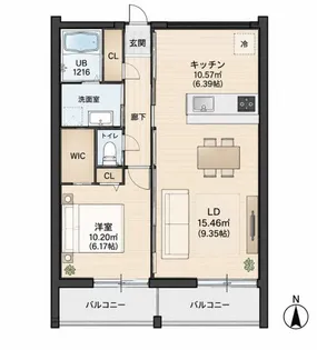 REGINA大在【3階】の間取り