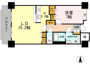 品川シーサイドビュータワー I【19階】の間取り