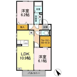 クレール秋桜【2階】の間取り
