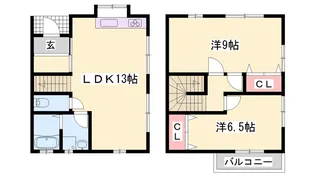 グリーンコート三条【1階】の間取り