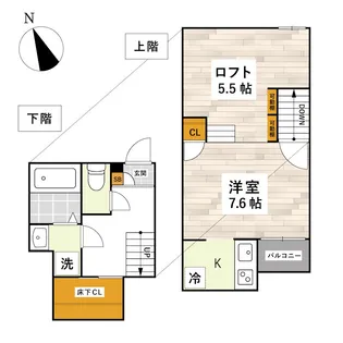 ADC熊本駅南【1階】の間取り