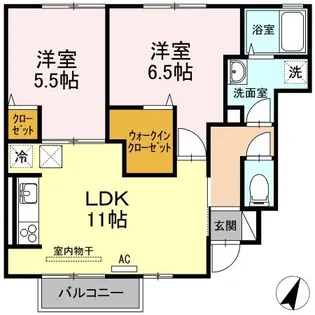 ペリート【1階】の間取り