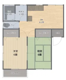 ブルーベイyokoze7【1階】の間取り