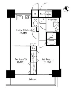DORMOUSE CASTLE【11階】の間取り