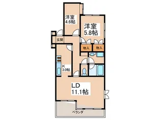 フォレストコート青葉台【3階】の間取り