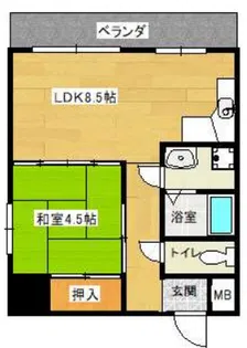 クロワールレジデンス新今里公園【3階】の間取り