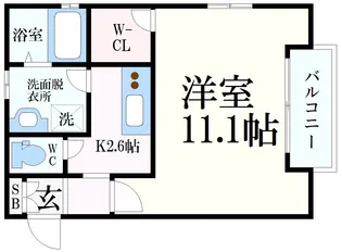 グランバリエ六甲【2階】の間取り