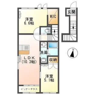 IXIA (イクシア)【2階】の間取り