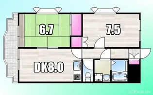 カーザモンターニャ【3階】の間取り