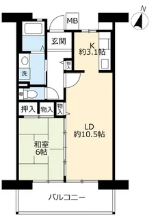 URグリーンヒルズ仁川【4階】の間取り