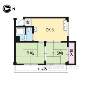 ロイヤルマンション【1階】の間取り