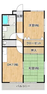 サンサンハイツI【2階】の間取り