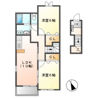 ポラリス A・B棟【2階】の間取り