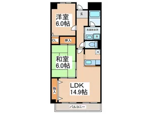 パークロイヤルII【3階】の間取り